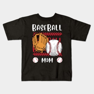 My Favorite Baseball Player Calls Me Mom Gift for Baseball Mother mommy mama Kids T-Shirt